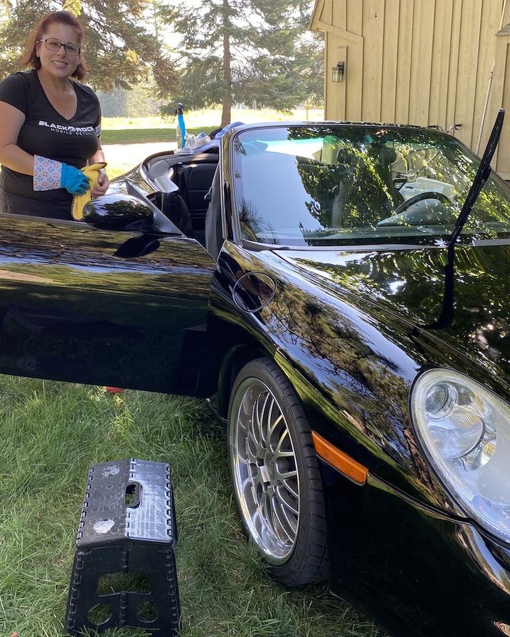 Hand-waxing for a mirror shine by Black Rock Mobile Detailing in Sandpoint, Idaho