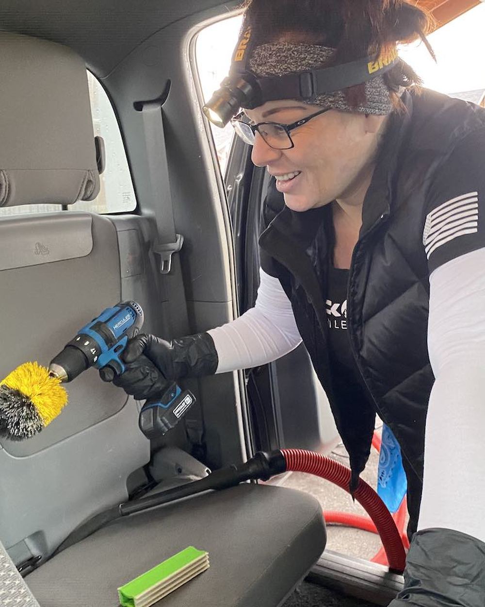 Backseat deep clean by Black Rock Mobile Detailing in Sandpoint, Idaho